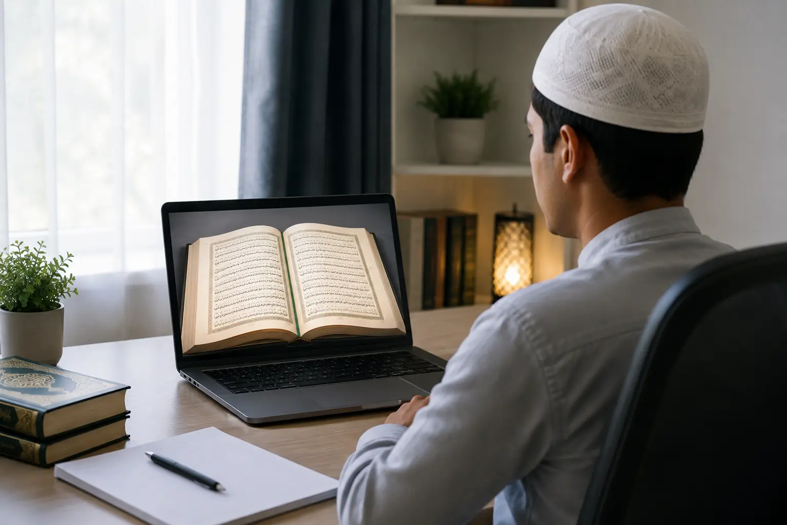 student is taking online ijazah course class