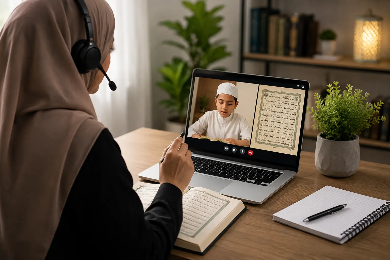 Quran taecher is taking Quran recitation classes online